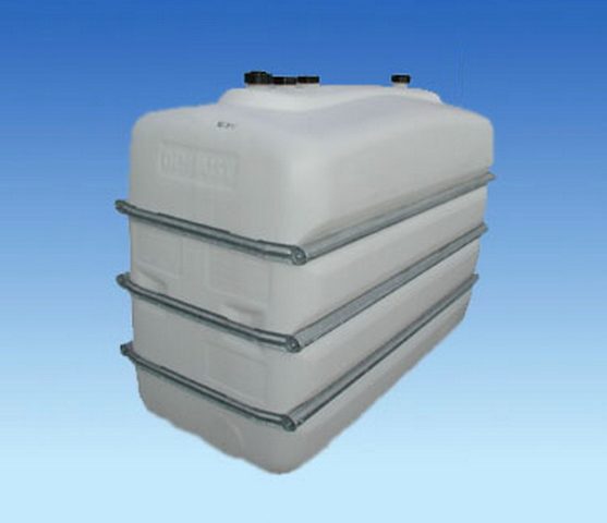 DH Industrie-Tank PE 3000 natur mit Bandagen, 2230 x 995 x 1610 mm