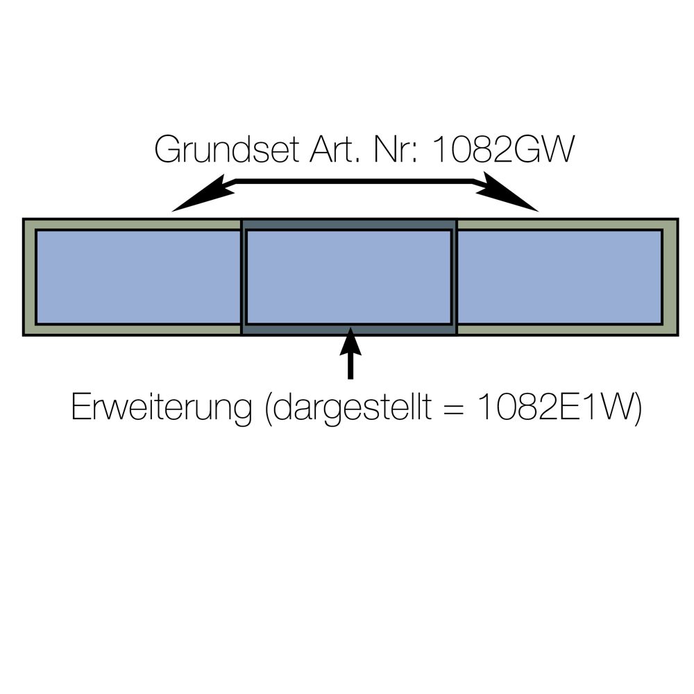 SF Kollektor-Einfassung_Sunny 1-reihig Grundset OW
