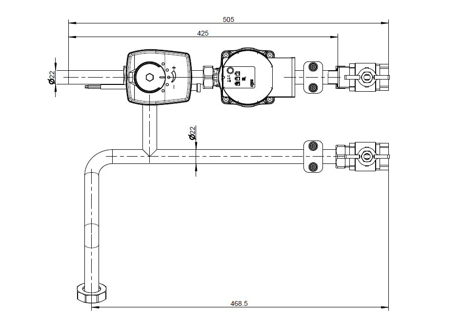 SF Integrierbarer 2. gemischter HK f. hydrotower PVmax/easy