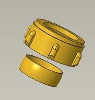 SF Mutter mit Klemmring DM 22mm