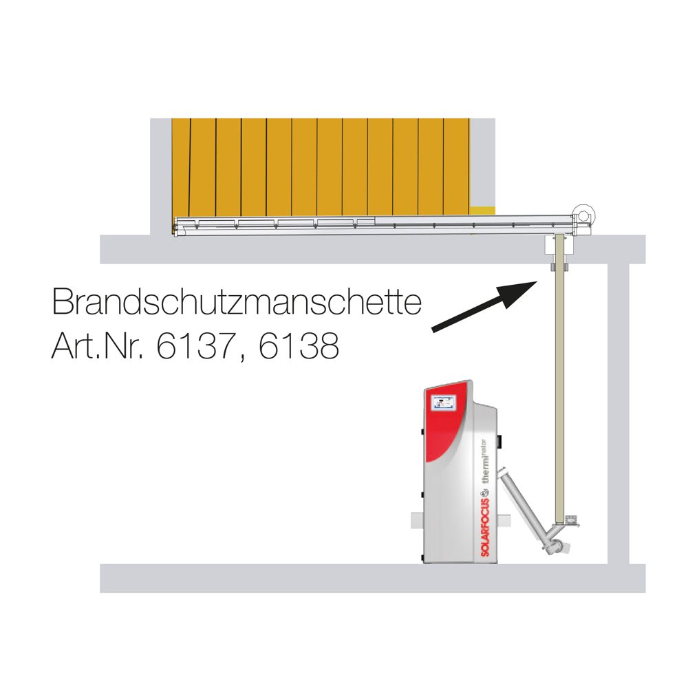 SF BRANDSCHUTZMANSCHETTE für Ziegeldecke 65-78 mm