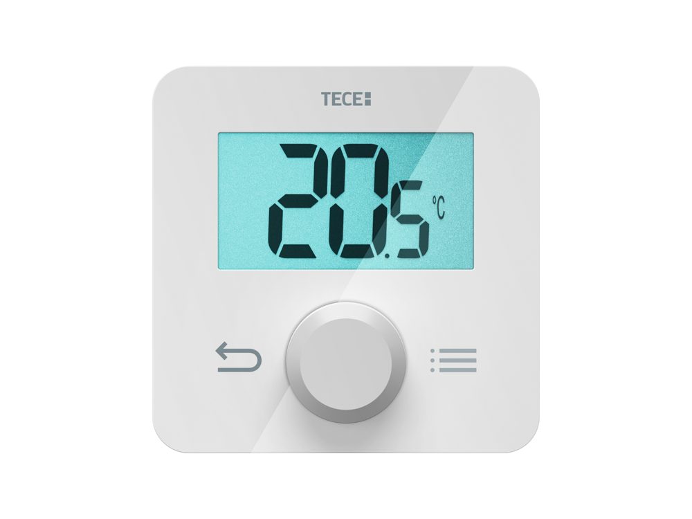 TECEfloor Raumbediengerät SH-DTP,Display weiß, Temperatur, programmierbar, 2x AAA