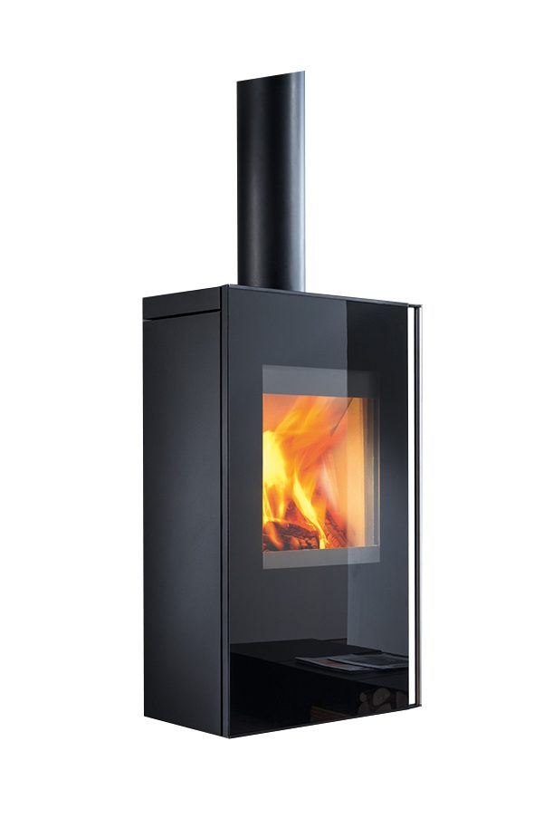 Kaminofen Casa (K200A) air+ 6kW, Frontglas black,Wandhängend, RLA