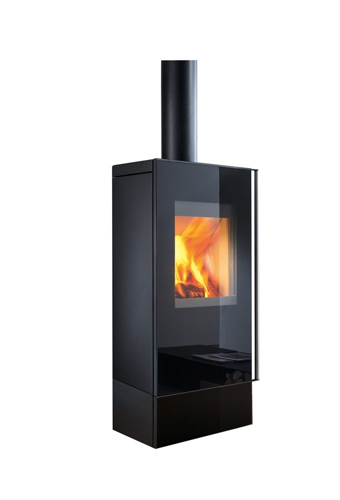 Kaminofen Casa duo (K200A) air+ 6kW, Frontglas black, Freistehend, RLA