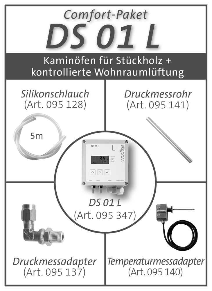 DS 01 L Comfort-Paket wodtke Kaminofen und kontrollierte Wohnraumlüftung
