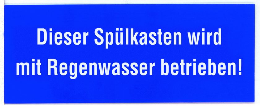 ZP Hinweisaufkleber Spülkasten